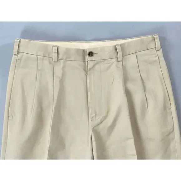 Brooks Brothers Pleated Elliot Advantage Chino Pants. Beige, Men's 34X32. EUC! - Picture 6 of 9